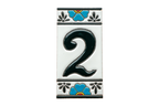 Numéro de porte mexicain en céramique avec cadre – 7,5 cm x 15 cm (2,95 po x 5,91 po)