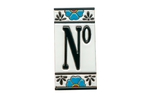 Numéro de porte mexicain en céramique avec cadre – 7,5 cm x 15 cm (2,95 po x 5,91 po)