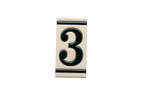 Classico White | Ceramic Door Number Tile & Frame – 5.5cm x 11cm (2.17" x 4.33")