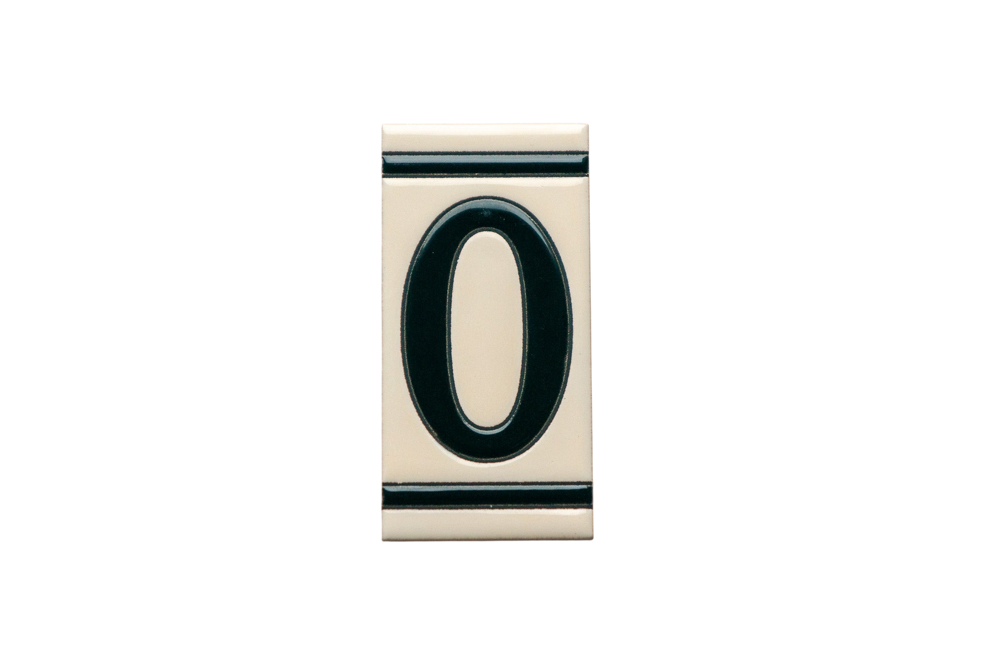 Classico White | Ceramic Door Number Tile & Frame – 5.5cm x 11cm (2.17" x 4.33")