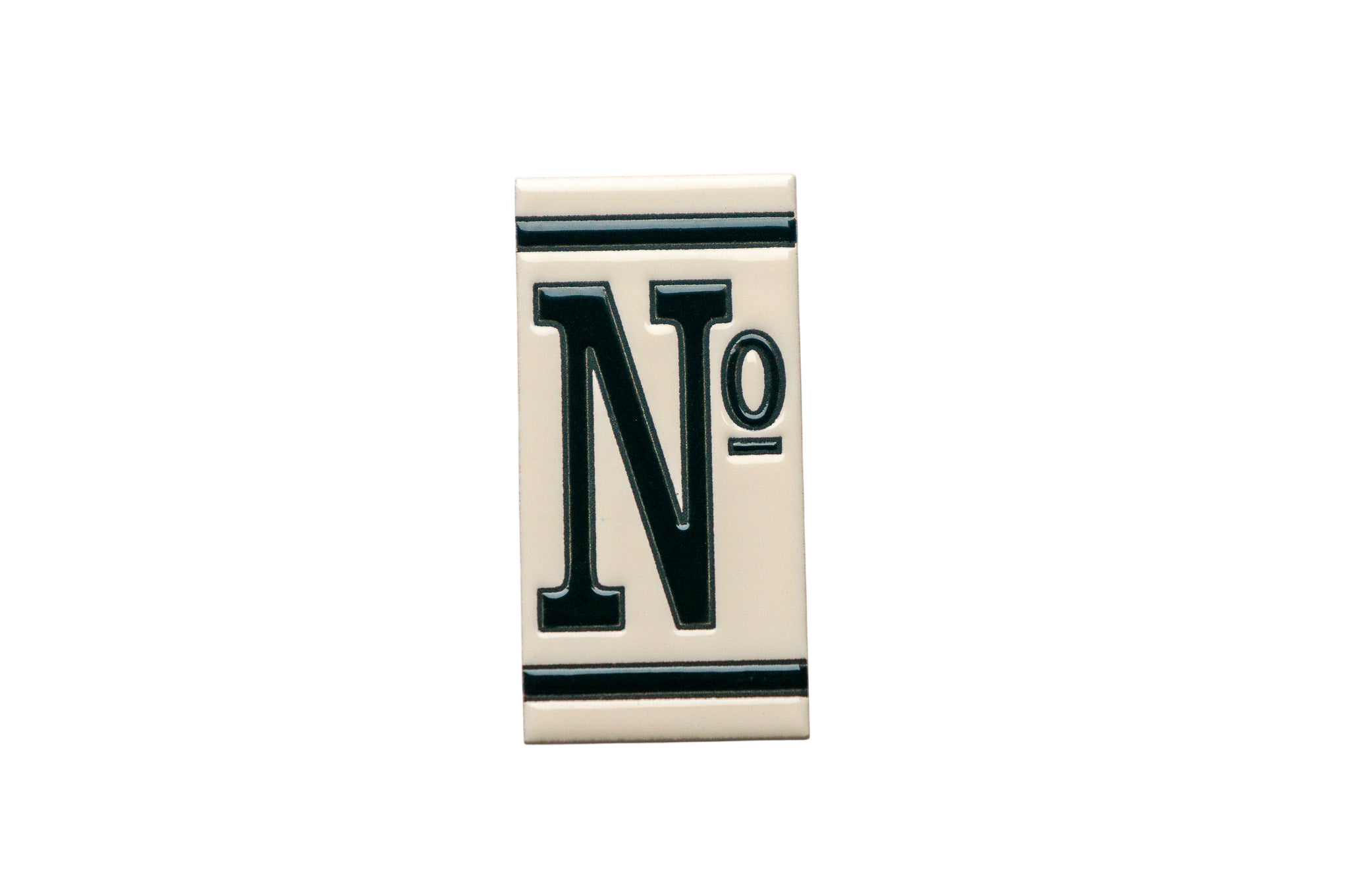 Classico White | Ceramic Door Number Tile & Frame – 5.5cm x 11cm (2.17" x 4.33")