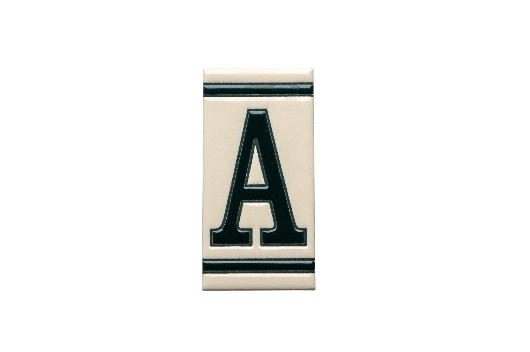 Classico White | Ceramic Door Number Tile & Frame – 5.5cm x 11cm (2.17" x 4.33")