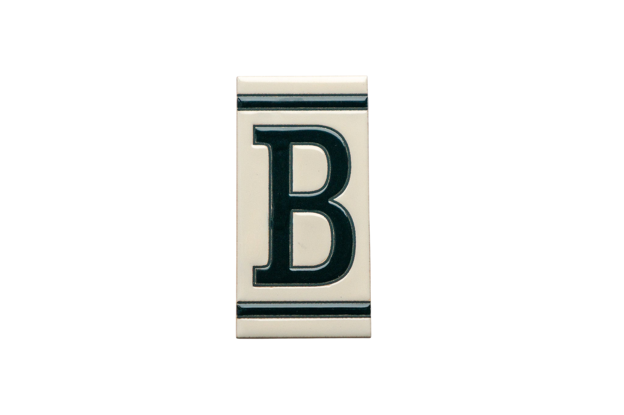 Classico White | Ceramic Door Number Tile & Frame – 5.5cm x 11cm (2.17" x 4.33")