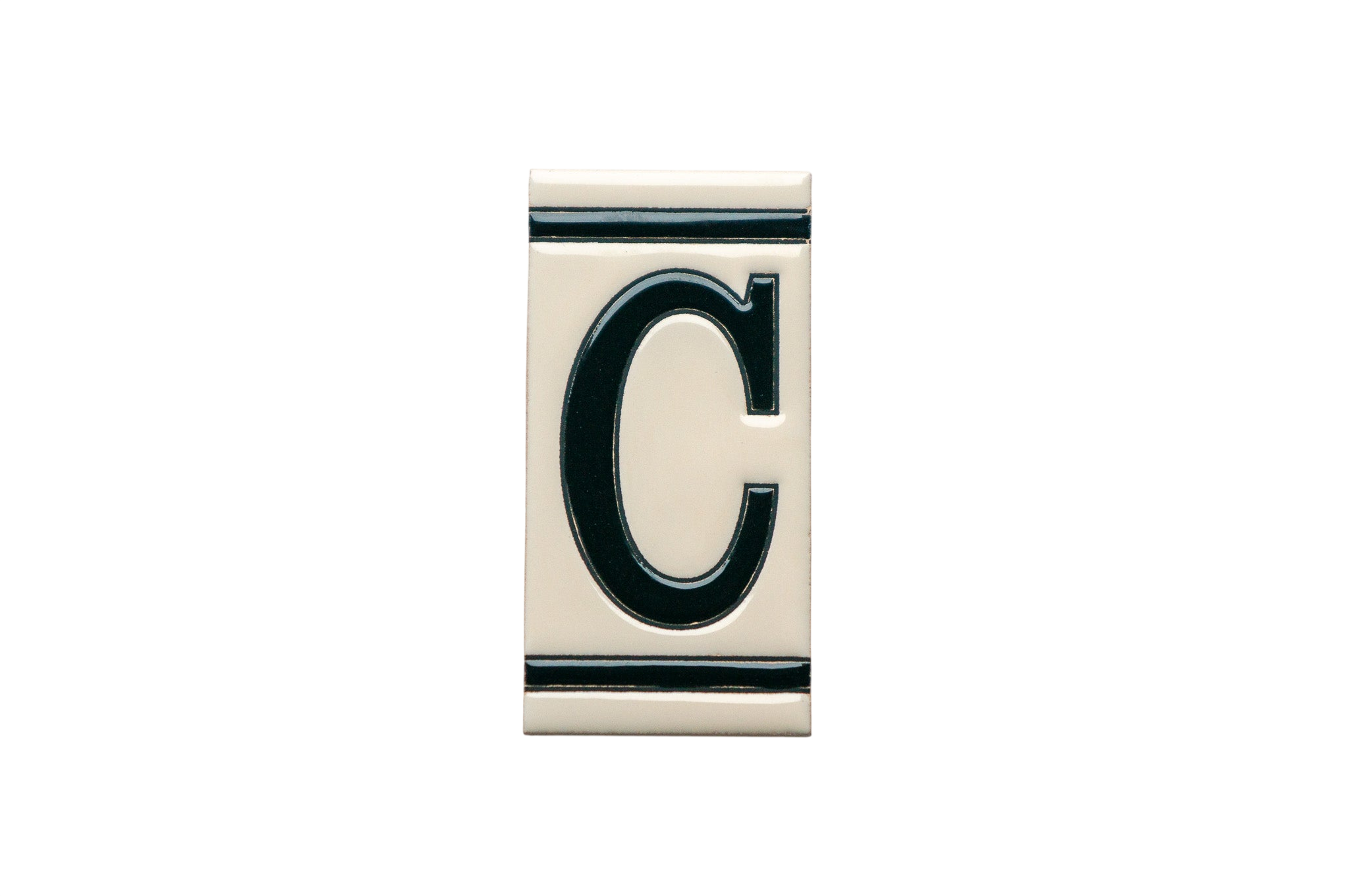 Classico White | Ceramic Door Number Tile & Frame – 5.5cm x 11cm (2.17" x 4.33")