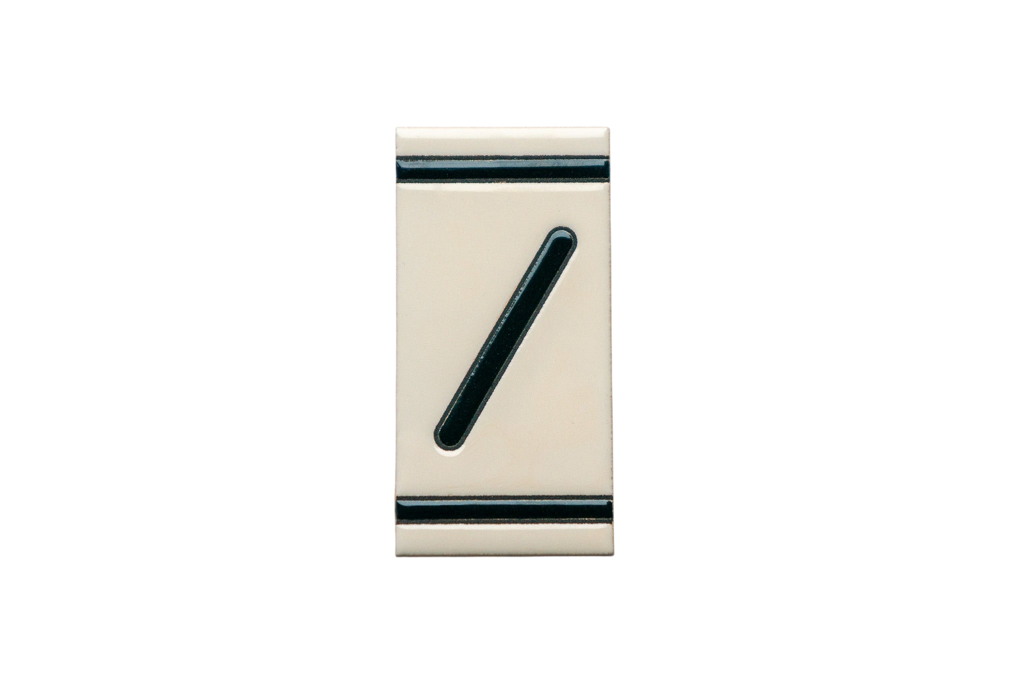 Classico White | Ceramic Door Number Tile & Frame – 5.5cm x 11cm (2.17" x 4.33")