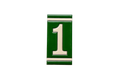 Classico Green | Ceramic Door Number Tile & Frame – 5.5cm x 11cm (2.17" x 4.33")
