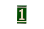 Classico Green | Ceramic Door Number Tile & Frame – 5.5cm x 11cm (2.17" x 4.33")