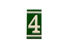 Classico Green | Ceramic Door Number Tile & Frame – 5.5cm x 11cm (2.17" x 4.33")
