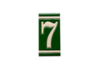 Classico Green | Ceramic Door Number Tile & Frame – 5.5cm x 11cm (2.17" x 4.33")