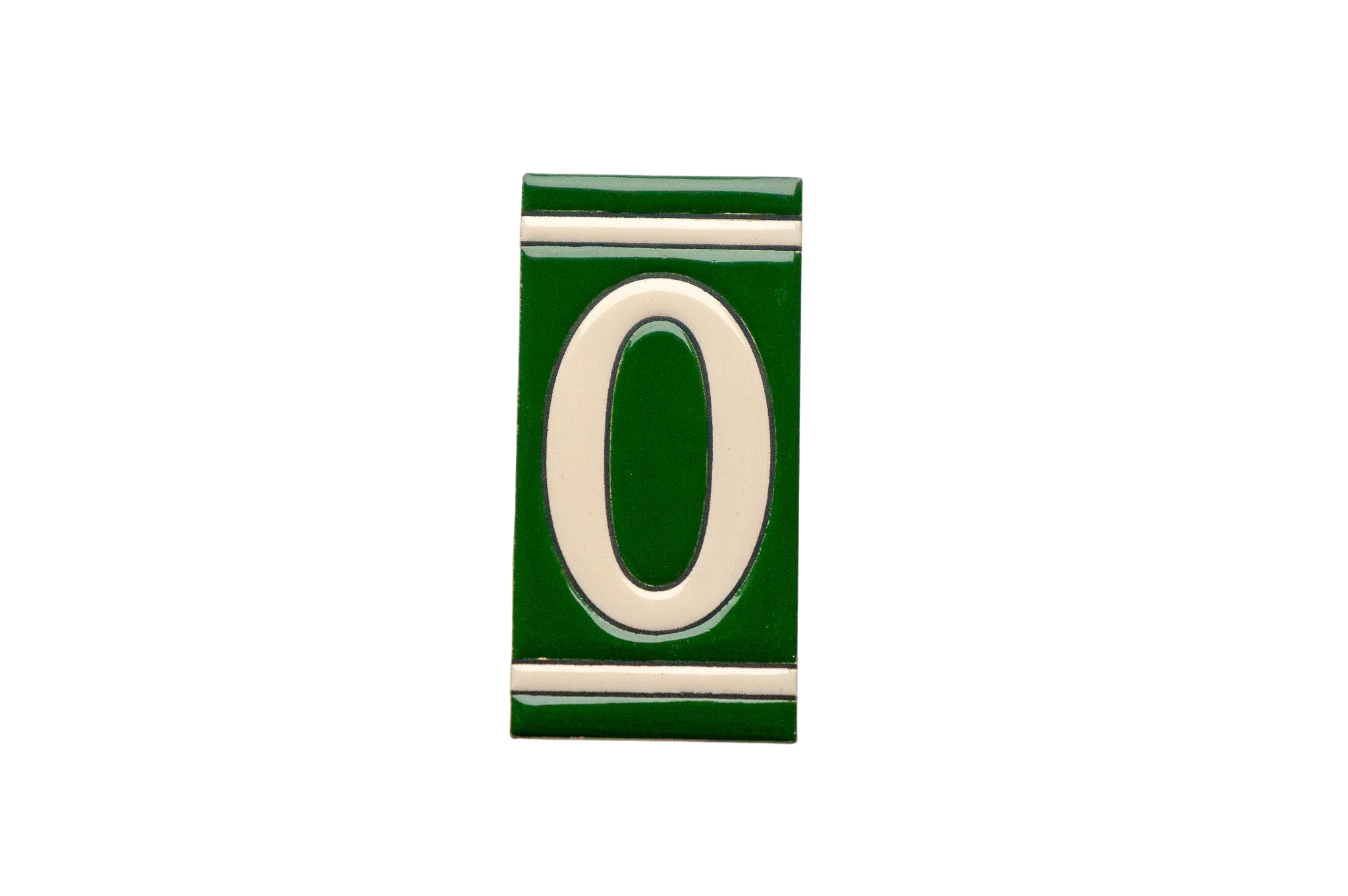 Classico Green | Ceramic Door Number Tile & Frame – 5.5cm x 11cm (2.17" x 4.33")