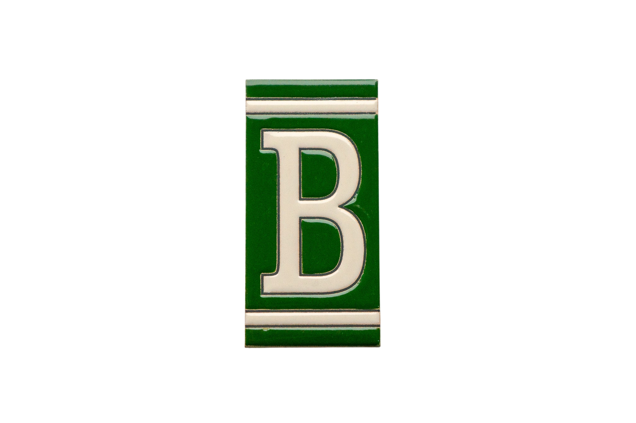 Classico Green | Ceramic Door Number Tile & Frame – 5.5cm x 11cm (2.17" x 4.33")