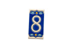 Nazari Mi Ceramic House Number Tile Plaque & Frame – 5.5cm x 11cm (2.17" x 4.33")