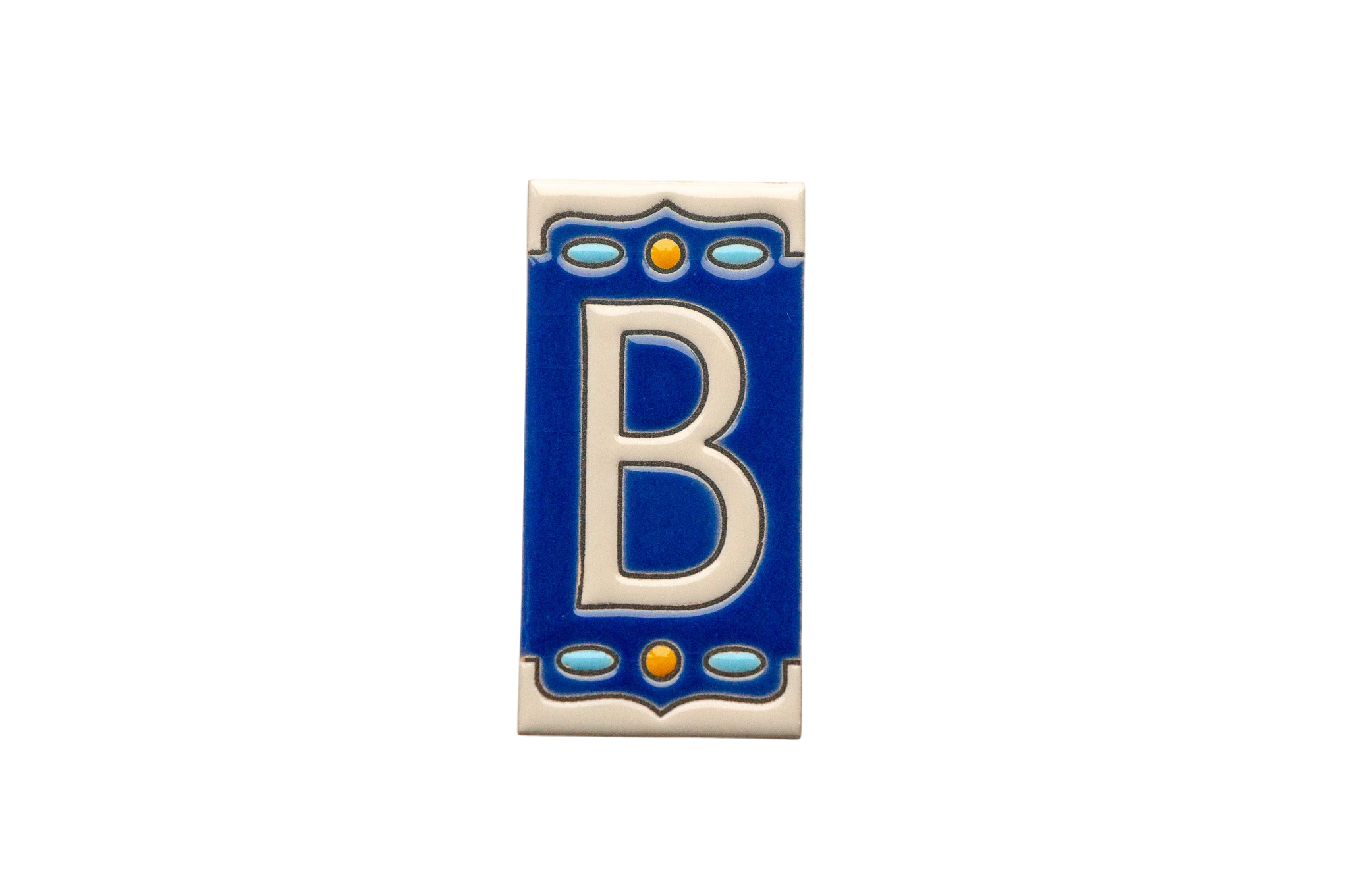 Nazari Mi | Numéro de porte en céramique avec cadre – 5,5 cm x 11 cm (2,17 po x 4,33 po)