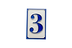 Simplici Blue | Ceramic Door Number Tile & Frame – 7cm x 11cm (2.76" x 4.33")