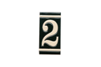 Classico Black | Ceramic Door Number Tile & Frame – 5.5cm x 11cm (2.17" x 4.33")