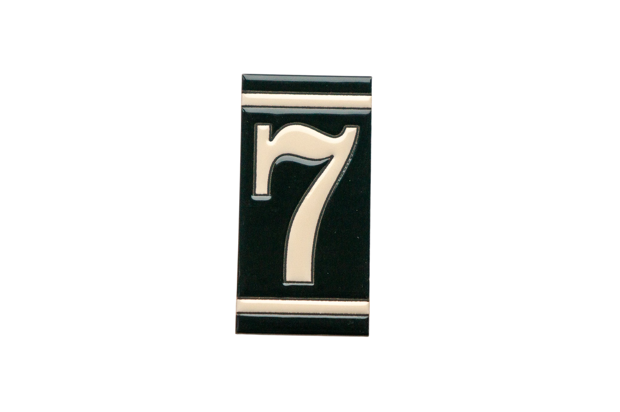 Classico Black | Ceramic Door Number Tile & Frame – 5.5cm x 11cm (2.17" x 4.33")