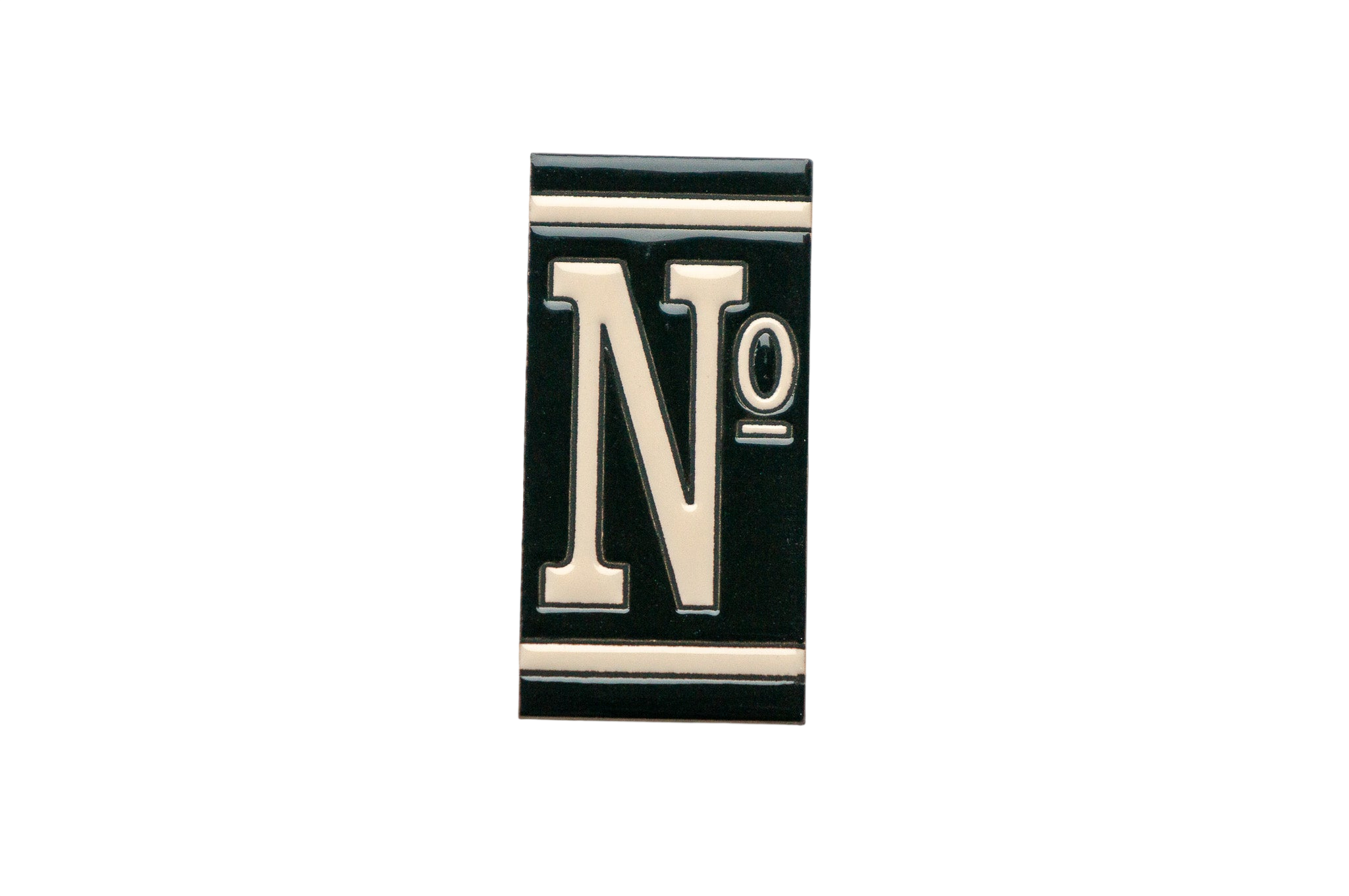 Classico Black | Ceramic Door Number Tile & Frame – 5.5cm x 11cm (2.17" x 4.33")