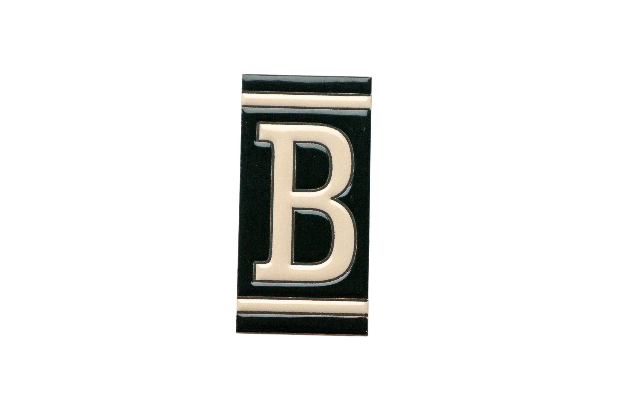 Classico Black | Ceramic Door Number Tile & Frame – 5.5cm x 11cm (2.17" x 4.33")