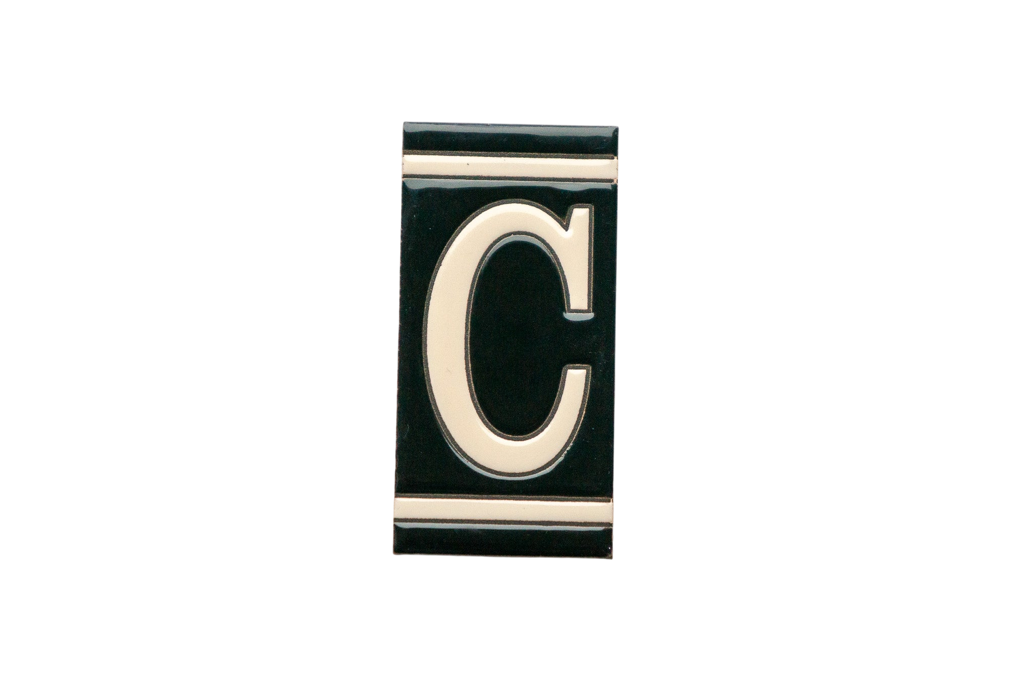 Classico Black | Ceramic Door Number Tile & Frame – 5.5cm x 11cm (2.17" x 4.33")