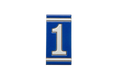Classico Blue | Ceramic Door Number Tile & Frame – 5.5cm x 11cm (2.17" x 4.33")