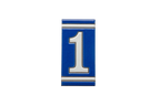 Classico Blue | Ceramic Door Number Tile & Frame – 5.5cm x 11cm (2.17" x 4.33")