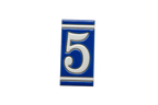 Classico Blue | Ceramic Door Number Tile & Frame – 5.5cm x 11cm (2.17" x 4.33")