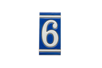 Classico Blue | Ceramic Door Number Tile & Frame – 5.5cm x 11cm (2.17" x 4.33")