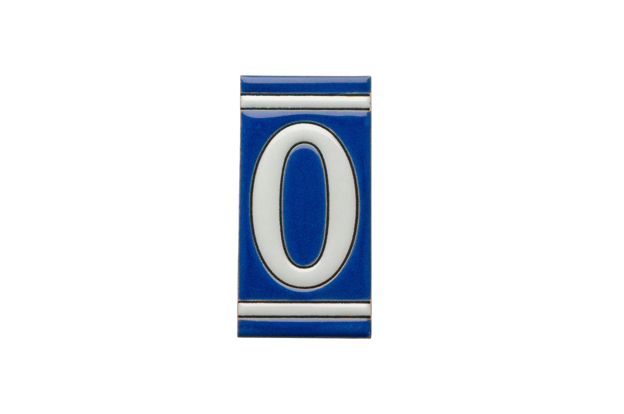 Classico Blue | Ceramic Door Number Tile & Frame – 5.5cm x 11cm (2.17" x 4.33")