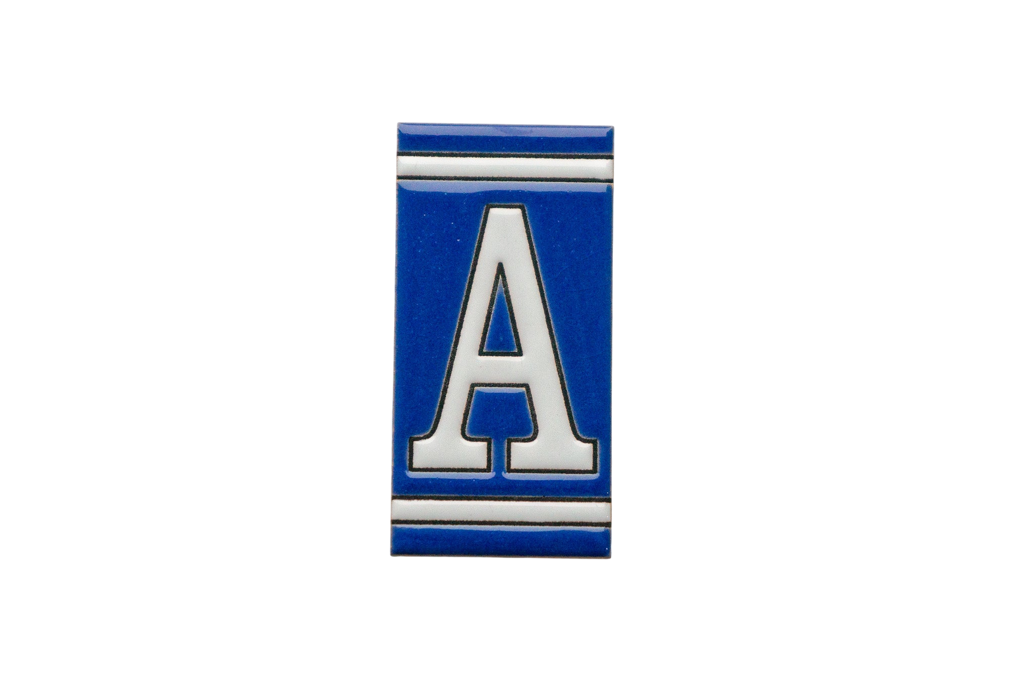 Classico Blue | Ceramic Door Number Tile & Frame – 5.5cm x 11cm (2.17" x 4.33")