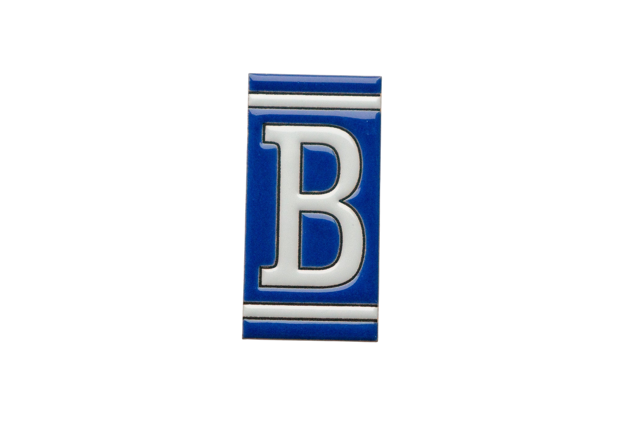 Classico Blue | Ceramic Door Number Tile & Frame – 5.5cm x 11cm (2.17" x 4.33")