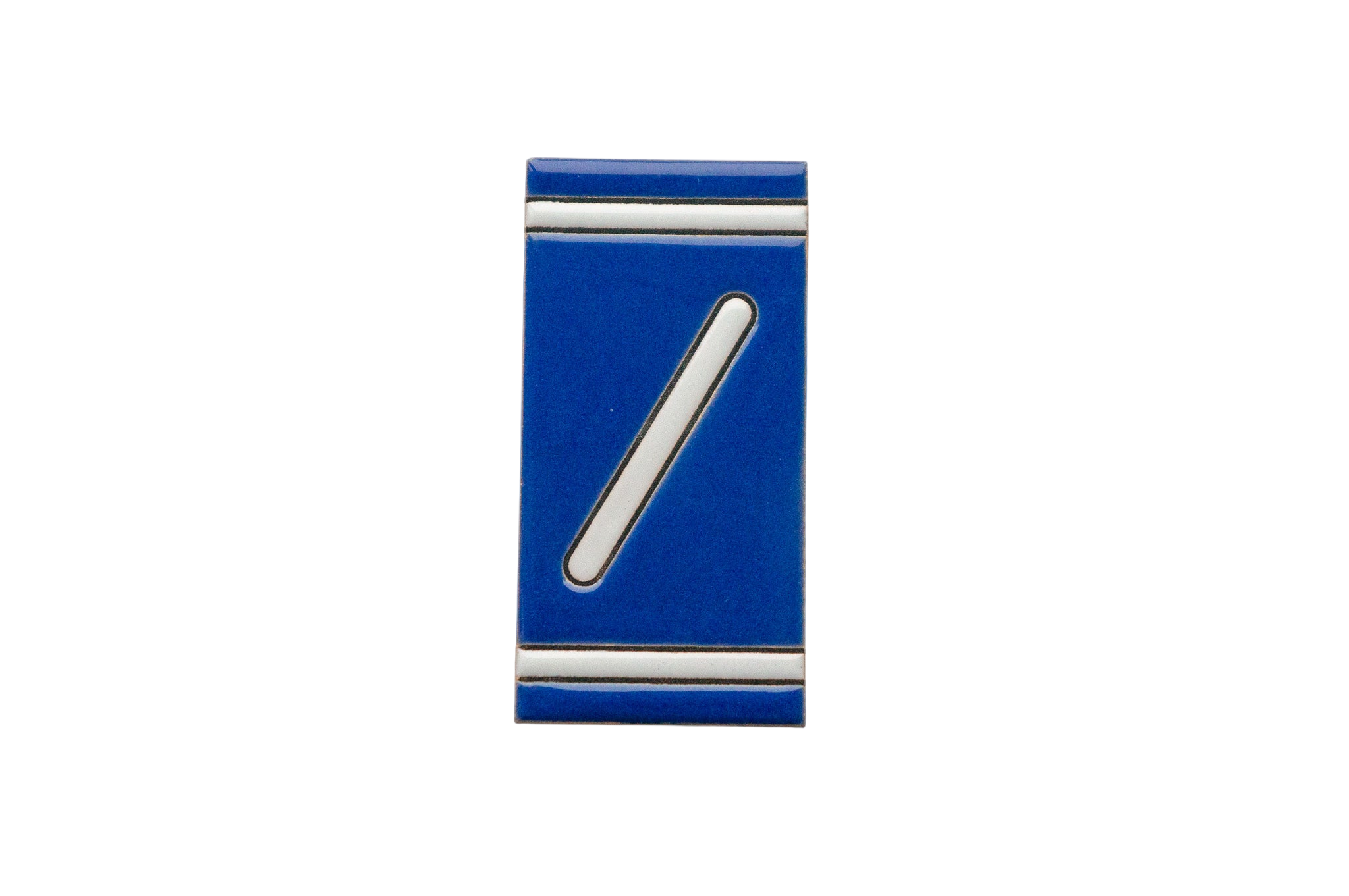 Classico Blue | Ceramic Door Number Tile & Frame – 5.5cm x 11cm (2.17" x 4.33")