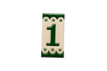 Desora Green | Ceramic Door Number Tile & Frame – 5.5cm x 11cm (2.17" x 4.33")