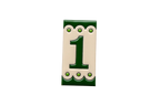 Desora Green | Ceramic Door Number Tile & Frame – 5.5cm x 11cm (2.17" x 4.33")
