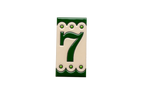 Desora Green | Ceramic Door Number Tile & Frame – 5.5cm x 11cm (2.17" x 4.33")