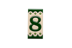Desora Green | Ceramic Door Number Tile & Frame – 5.5cm x 11cm (2.17" x 4.33")