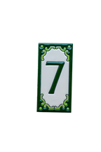 Jacho Green | Ceramic Door Number Tile & Frame – 5.5cm x 11cm (2.17" x 4.33")