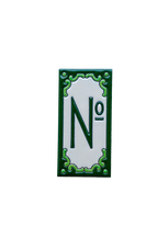 Jacho Green | Ceramic Door Number Tile & Frame – 5.5cm x 11cm (2.17" x 4.33")