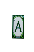 Jacho Green | Ceramic Door Number Tile & Frame – 5.5cm x 11cm (2.17" x 4.33")