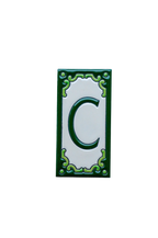 Jacho Green | Ceramic Door Number Tile & Frame – 5.5cm x 11cm (2.17" x 4.33")