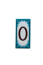 Jacho Turquoise | Ceramic Door Number Tile & Frame – 5.5cmx11cm (2.17"x4.33")