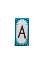 Jacho Turquoise | Ceramic Door Number Tile & Frame – 5.5cmx11cm (2.17"x4.33")