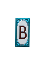 Jacho Turquoise | Ceramic Door Number Tile & Frame – 5.5cmx11cm (2.17"x4.33")