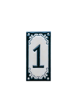 Jacho Black | Ceramic Door Number Tile & Frame – 5.5cm x 11cm (2.17" x 4.33")