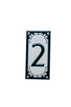 Jacho Black | Ceramic Door Number Tile & Frame – 5.5cm x 11cm (2.17" x 4.33")