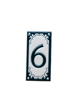 Jacho Black | Ceramic Door Number Tile & Frame – 5.5cm x 11cm (2.17" x 4.33")