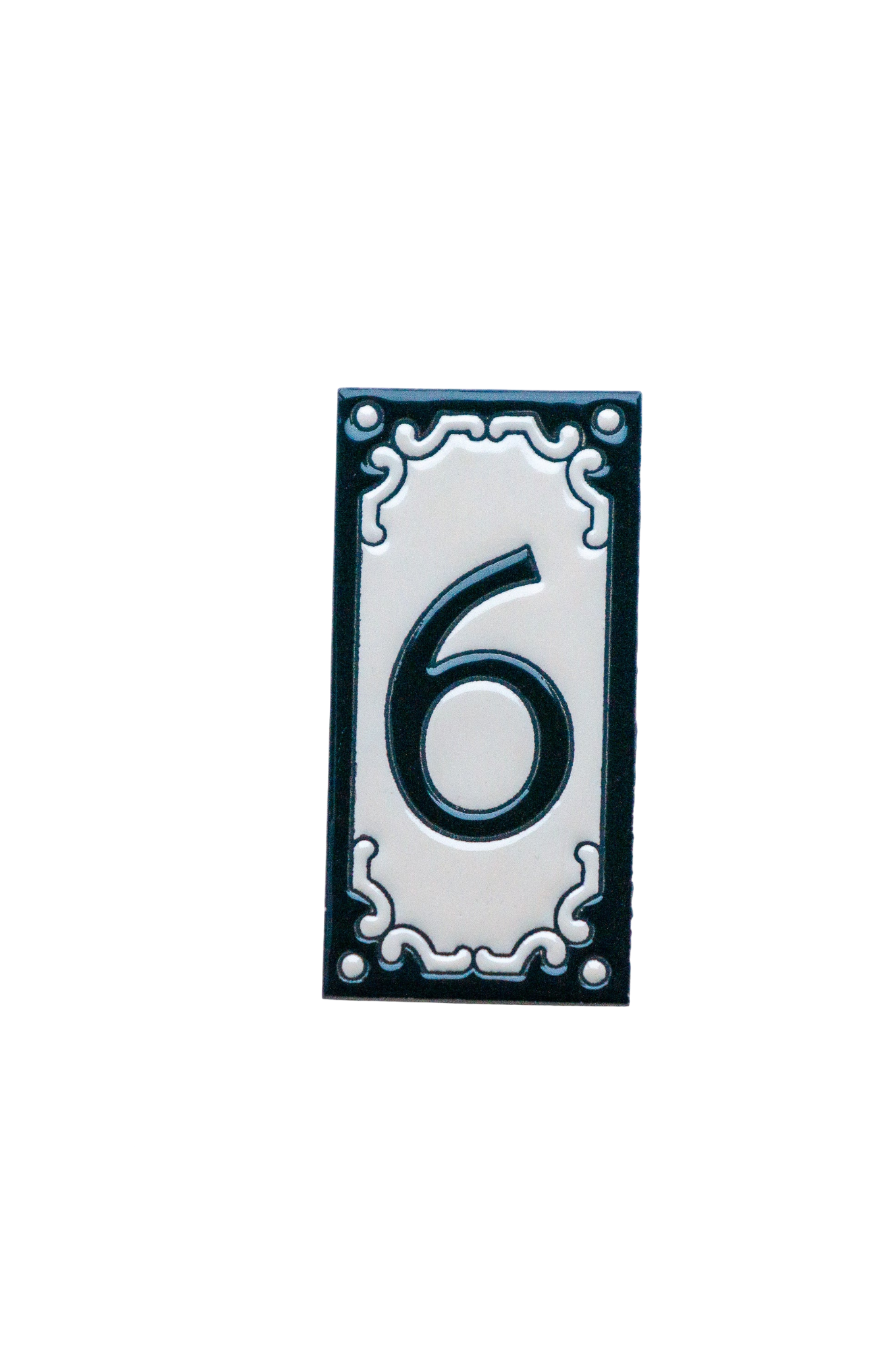 Jacho Black | Ceramic Door Number Tile & Frame – 5.5cm x 11cm (2.17" x 4.33")