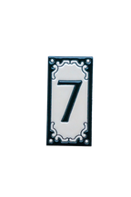 Jacho Black | Ceramic Door Number Tile & Frame – 5.5cm x 11cm (2.17" x 4.33")