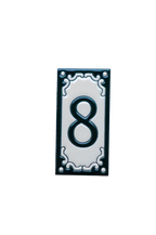 Jacho Black | Ceramic Door Number Tile & Frame – 5.5cm x 11cm (2.17" x 4.33")