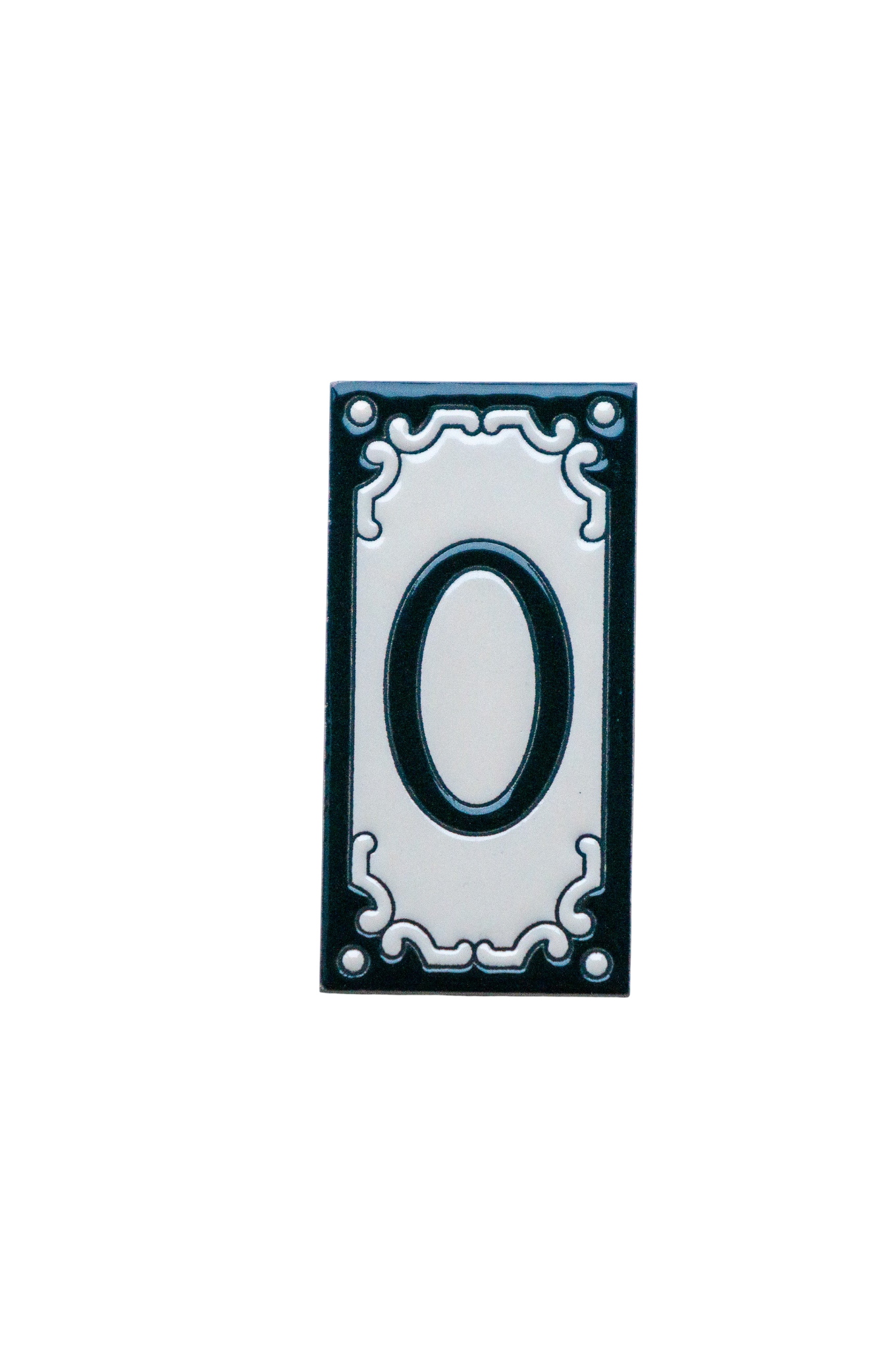 Jacho Black | Ceramic Door Number Tile & Frame – 5.5cm x 11cm (2.17" x 4.33")