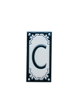 Jacho Black | Ceramic Door Number Tile & Frame – 5.5cm x 11cm (2.17" x 4.33")